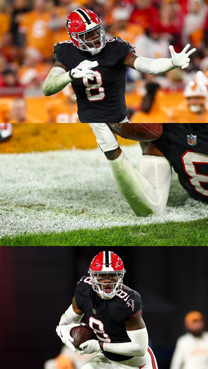 NFL's tweet image. 11 catches
166 yards
3 TD

Kyle Pitts making many @NFLFantasy owners happy tonight😮‍💨