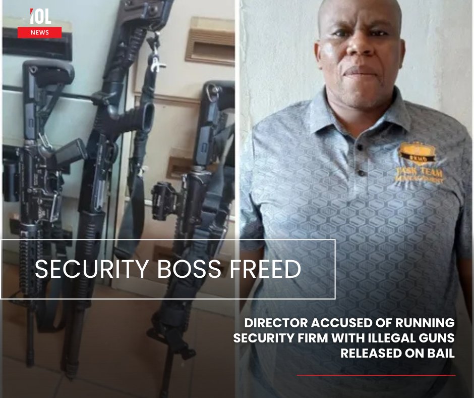 IOL's tweet photo. A security company director has been released on bail after appearing in the Moutse Magistrateโs Court in Limpopo.
#Limpopo #Crimeandcourt #Hawks #Psira #UnlicensedFirearms #Ammunition #SecurityIndustry
Read on https://t.co/pUHGkWdqtN https://t.co/ezCa323A7f
