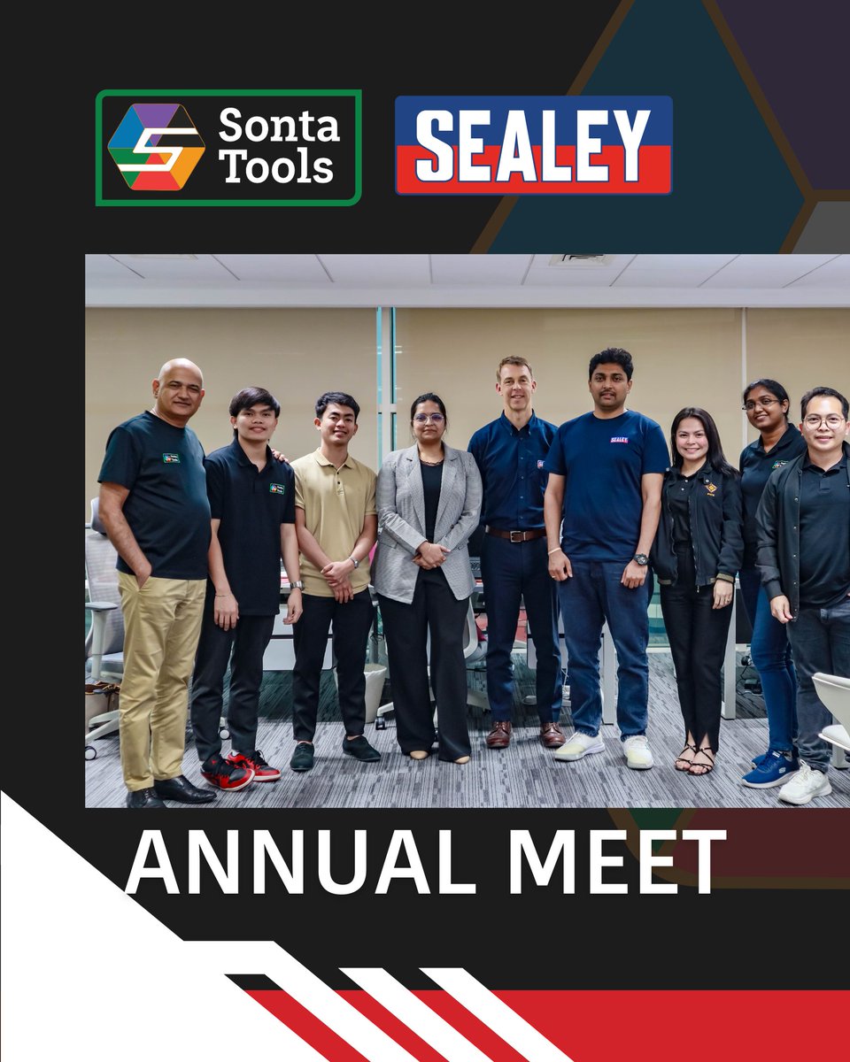 SontaSolutions's tweet image. Celebrating Excellence! 🛠️

We were delighted to host our valued partners from Sealey UK for our Annual Meet at the Sonta Tools headquarters in Dubai.

#SontaTools #Sealey #IndustrialTools #B2BPartnership #DubaiBusiness #AviationTools #EnergySector