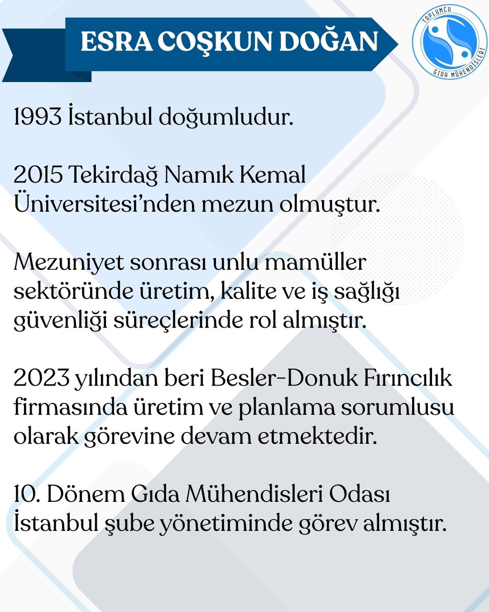 Yönetim kurulu adaylarımızdan Esra Coşkun Doğan💙