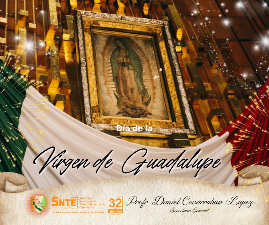 En esta fecha tan significativa para millones de mexicanas y mexicanos, deseo que el espíritu de unión que inspira la Virgen de Guadalupe fortalezca nuestros hogares y nos recuerde la importancia de caminar siempre con empatía y respeto.

#SNTE32 #EquipoPolítico