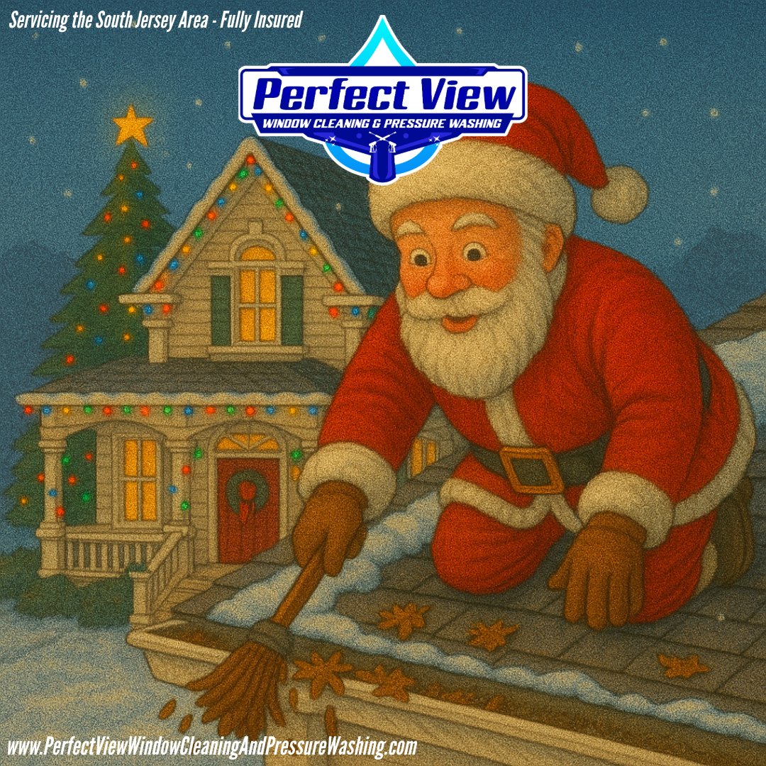 PerfectViewNJ's tweet image. 🎄 Keep the Holidays Merry… Not Messy! ✨

Clogged gutters + freezing temps =  holiday headaches. 🎅😬

📲 Call/Text (856) 230-2000
…wWindowCleaningAndPressureWashing.com

#perfectview #guttercleaning #HolidayReady #merryandbright #WinterPrep #southjerseyhomes #christmascleaning #ShineOn