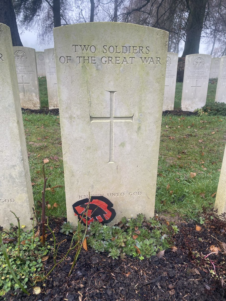 Finally we left tributes to the fallen created by pupils from our SRB. Thank you to them for allowing us to place these on their behalf.