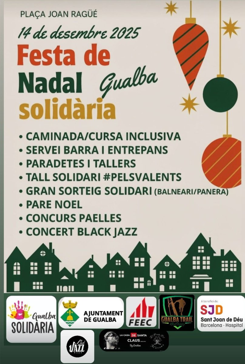 Aquest diumenge no et pots perdre la #FestadeNadalSolidària de #Gualba.
Tot el recaptat per la lluita contra el #càncerinfantil