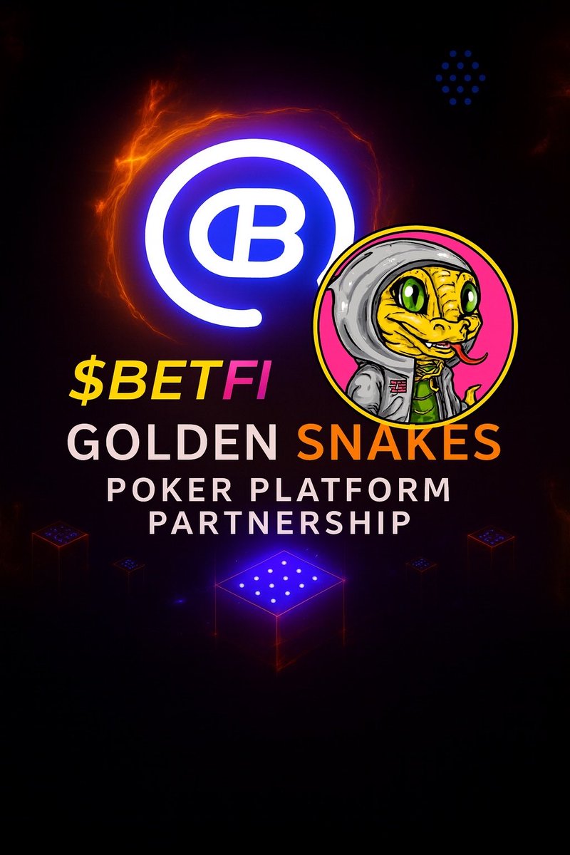 Poker Partnership 🎉Announcement

Gldsnek x $Betfi

Let’s celebrate the upcoming launch with a poker tournament plus  #CNFTGiveaway 🎁

✅ Follow @ Gldsnek  &amp; <a href="/BetFicasino/">$BetFi Casino</a>
✅ ❤️ &amp; 🔄 + Tag 3 Poker Players
✅ Join discord.gg/PAy2YuKFCF
