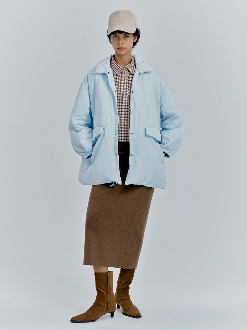 New Arrival - ステンカラーテントシルエットダウンジャケット ¥26,950