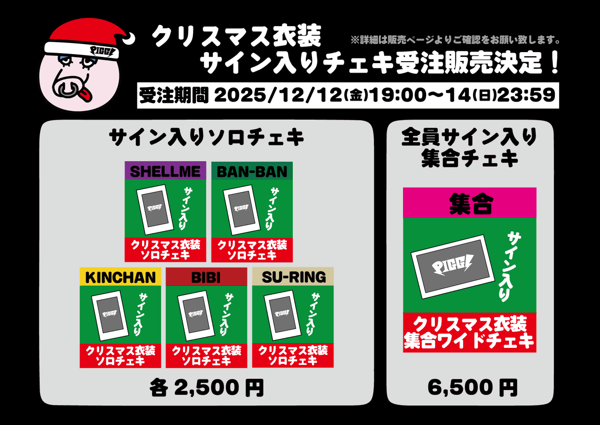サイン入りクリスマス衣装写真 🎄サイン入りクリスマス衣装チェキ🎄 受注販売決定!!!!! 🗓️12/12(金