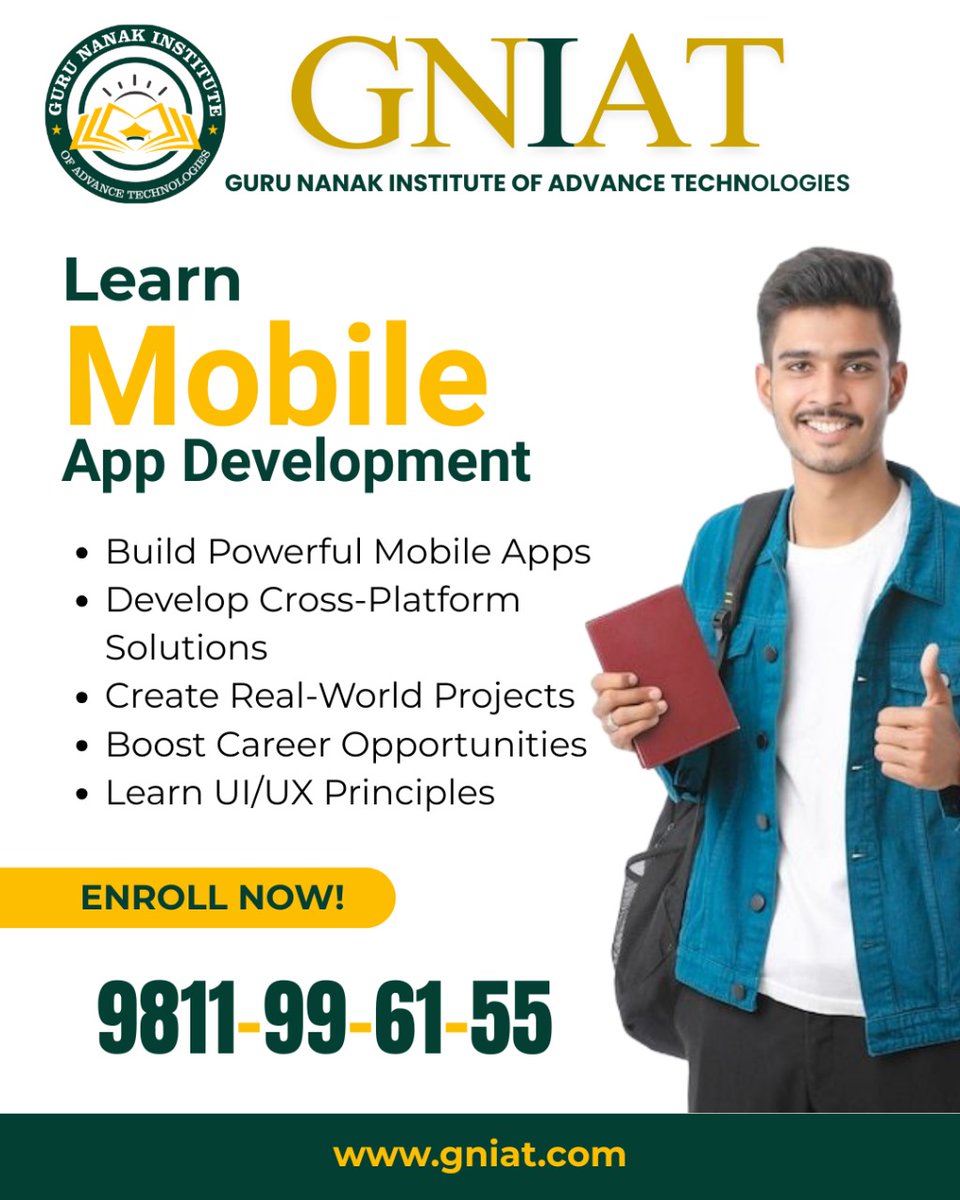 gniat_rajouri's tweet image. Learn Mobile App Development at GNIAT!

Block J3, Block J, Rajouri Garden Extension
Rajouri Garden, New Delhi, Delhi, 110027
📞 +91 9811996155
✉️ admin@gnait.com

#GNiAT #MobileAppDevelopment #LearnCoding #AppDevelopment #AndroidDevelopment #TechEducation #NewDelhi