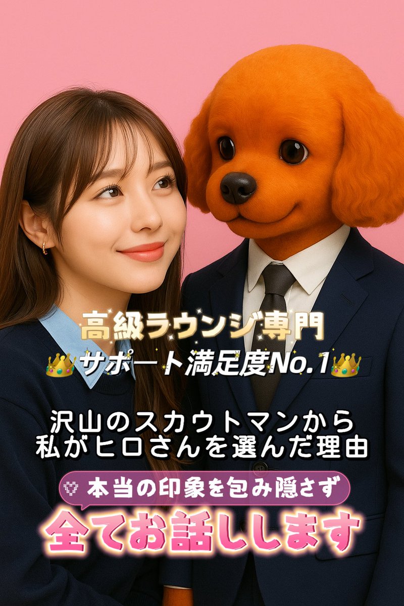hiro_dogscout's tweet photo. 【応募者さんにインタビュー🎤】

今回ご応募いただいて
実際に高級店にご紹介した女性に、
僕について“正直に”聞いてみました。

「どうして数ある紹介の中から
僕を選んだのか」
「実際に会った時の印象」
「不安は無かったのか」
「レスポンスの速さはどう感じたか」
そして最後には…まさかの本音まで😳

1人ひとりの人生に向き合う仕事だからこそ、キャバクラやラウンジの紹介を安心して任せてもらえるスカウトマンでいたい…

僕は寝ている時間以外、全ての時間を
この紹介事業に使っています。

“誰かの新しい一歩を後押しできるなら”
その気持ちだけで続けてきました。

この動画が、これから環境を変えたい人の背中をそっと押せますように…

プロフィールのリンクから
いつでも相談できます🐶✨