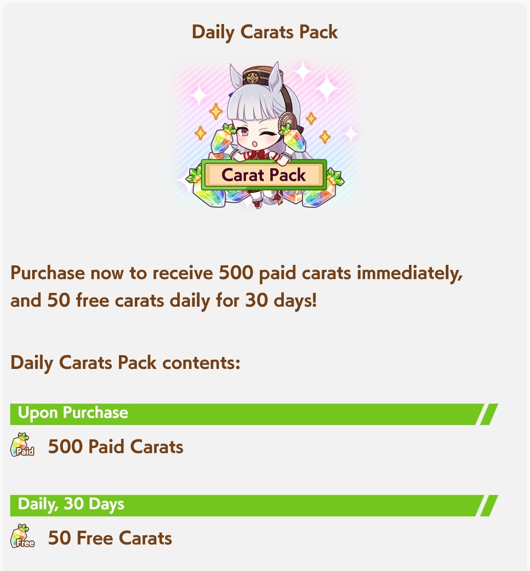 umamusumebase's tweet image. ⭐️

Sebagai bentuk apresiasi terhadap trainer sekalian serta merayakan kemenangan ini, admin ada giveaway kecil-kecilan Daily Carats!

Syarat :
1. Follow @umamusumebase
2. Retweet postingan ini.
3. Reply dengan nama uma favorit kamu!