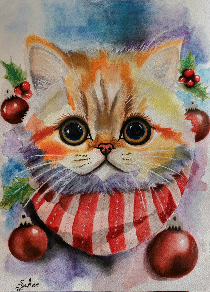 𝐒𝐧𝐨𝐰 𝐏𝐮𝐟𝐟
A tiny snow-puff of magic, wrapped in Christmas glow—bringing soft paws, warm hearts, and all the sweetness 2026 can hold🎄
🎄🐱2026🐱🎄
Best gift for your dears💚
OE
Limited time
2 $xtz 🔥
Physical watercolor on cotton paper 
5735×7957