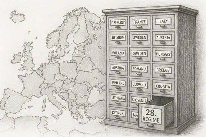 Cosa c'è dietro il „28° regime“ dell'UE? Questo articolo spiega in modo obiettivo perché non si tratta di uno stato segreto, ma di un insieme di regole facoltative - e perché potrebbe comunque avere conseguenze di vasta portata per le start-up, le imprese e il mercato unico europeo. markus-schall.de/2025/12/the... #EU #Economy #Law #Europe #Laws
