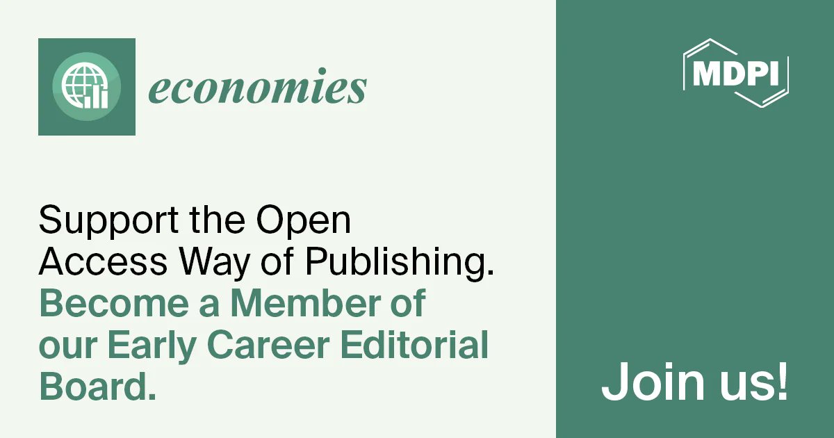 🚀 Join Econometrics as an Early Career Board Member!

We are excited to announce that #Econometrics is recruiting Early Career Board Members!

Check the requirements and apply today!

👉 mdpi.com/about/announce…

#Early_Career #Board #MDPI #Economies #Publishing