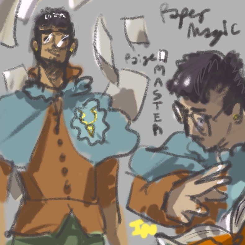 ian30art's tweet photo. reading a lot of #BlackClover and if I was a magic knight I'd probly be an Aqua Deer knight with Paper Magic! 🤓 https://t.co/wWTIA1eWn9