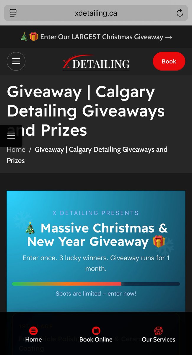 xdetailingca's tweet photo. Calgary Car Detailing Giveaway from X Detailing 🎄

https://t.co/BRZTAaIqso

#calgary #yyc #calgarygiveaway #giveaway https://t.co/qcHCZUfprs