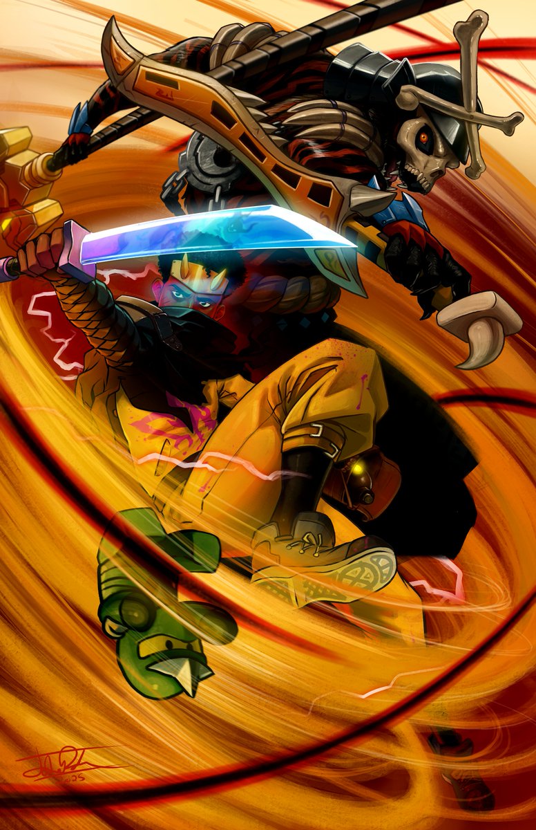 I started this one back in late August, then Silksong came out, and...well I finally got it finished😅. I really wanted to draw bone armor Ras ever since I saw that design, it looks so sick.