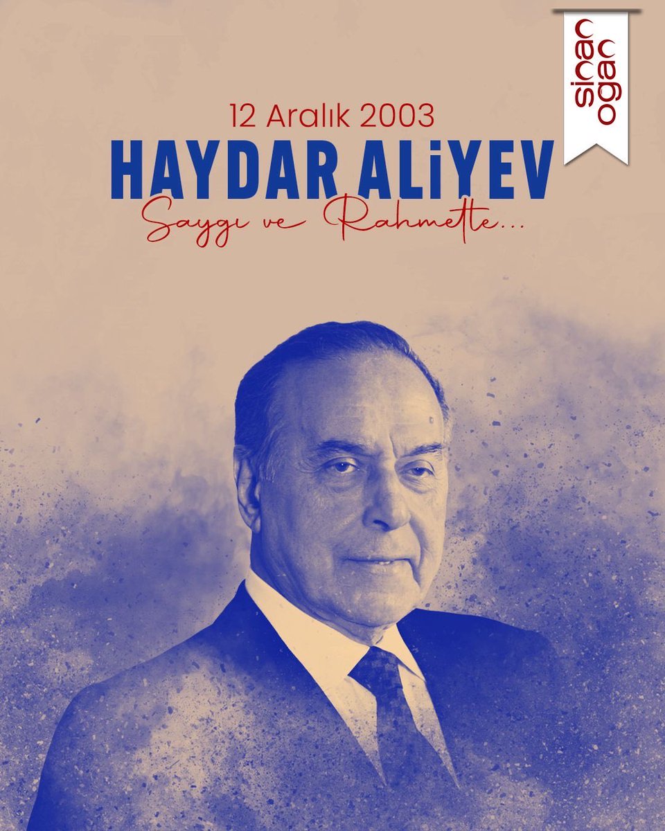 🇦🇿“Benim için en büyük servet Azerbaycan’ın bağımsızlığıdır.”

Bağımsız Azerbaycan’ın mimarı, Merhum Cumhurbaşkanı Haydar Aliyev’i vefat yıl dönümünde rahmet ve minnetle anıyoruz. Ruhu şad olsun.
