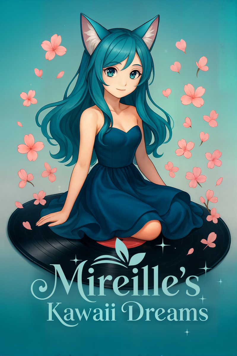 Mireille’s Kawaii Dreams™ Vinyl Logo (2025 Edition)
Introducing the newest official logo for Mireille’s Kawaii Dreams™ — a refined 2025 redesign that brings together everything the brand represents: music, imagination, elegance, and the unmistakable charm of Mireille herself.