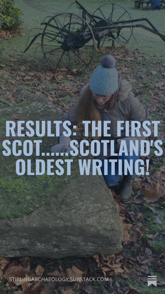 Breaking news the translation of the Greenloaning Stone and the first writing and name from Scotland!
stirlingarchaeology.substack.com/p/results-the-…