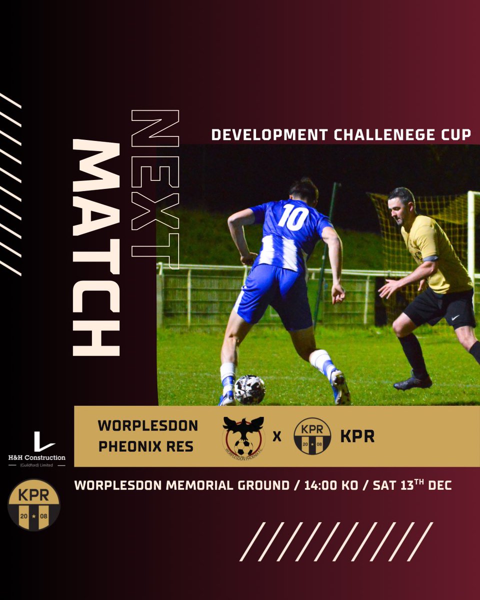 nly the reserves in action this weekend. Get down to support. 
#WeAreKPR #surreyfootball