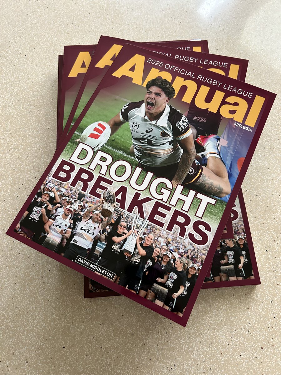 The wait is over! Thousands of orders dispatched today and across weekend. A record presale leaves limited stock remaining. Get yours now for Christmas 

rugbyleagueannual.com.au