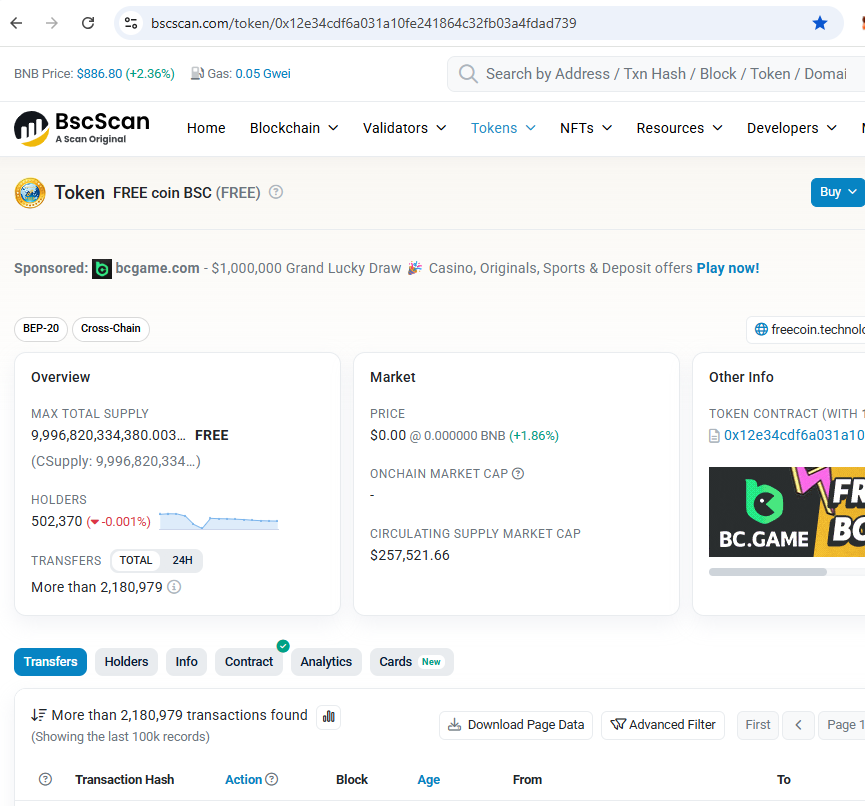 Hi .<a href="/cz_binance/">CZ 🔶 BNB</a> 

It is clear that FREEdom_coin $FREE will not be listed on Binance, we are OK with that 

However, $FREE has +500,000 onchain wallet holders on BNBChain, which puts $FREE in the top of coins with the most holders on BNBChain

Can you simply 👋 to our community,