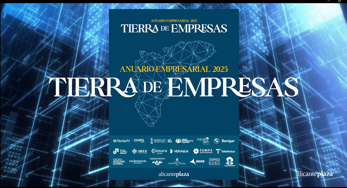 Esta semana se ha presentado el Vídeo V ANIVERSARIO del Anuario Empresarial TIERRA DE EMPRESAS 2025 del Diario ALICANTE PLAZA que hace un recorrido por los sectores económicos que aportan a la sociedad alicantina.