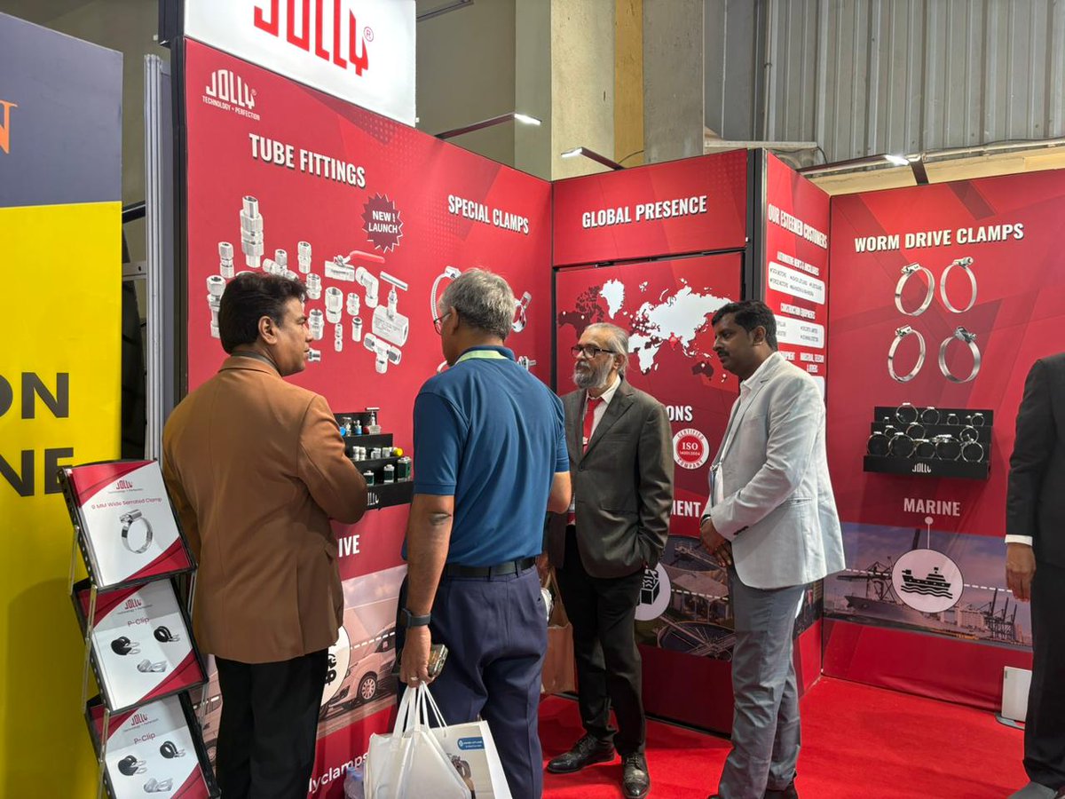JollyClamps's tweet photo. EXCON Day 4 
Today’s discussions centered on practical application needs from heavy-duty sealing requirements to performance in high-vibration environments.
Tomorrow is the final day,visit us at Stall: A 28-A https://t.co/l16k3C3n6o