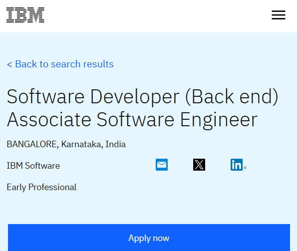 fjafreshers's tweet image. 🚀 IBM Hiring Freshers — **Software Developer** (Dec 2025)

📍 Bangalore  
🎓 Bachelor&apos;s in CSE/Engineering  
👶 Experience: Fresher  

🔗 Apply: tinyurl.com/ibm-freshers-J…  

#IBMHiring #FreshersJobs #SoftwareDeveloper