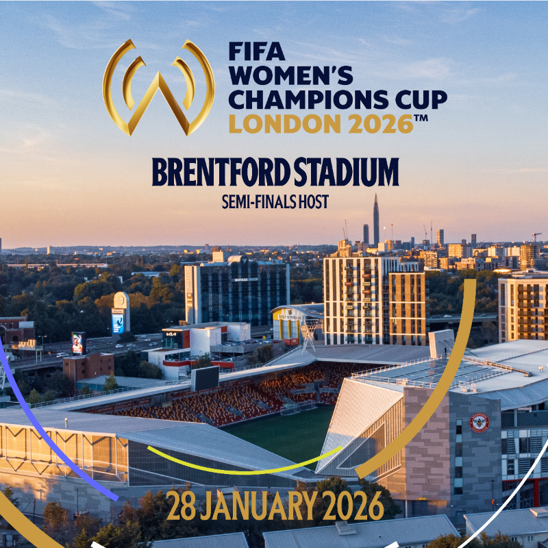 BrentfordFC's tweet photo. We will host the semi-finals of the inaugural #FWCC on Wednesday 28 January ⚽