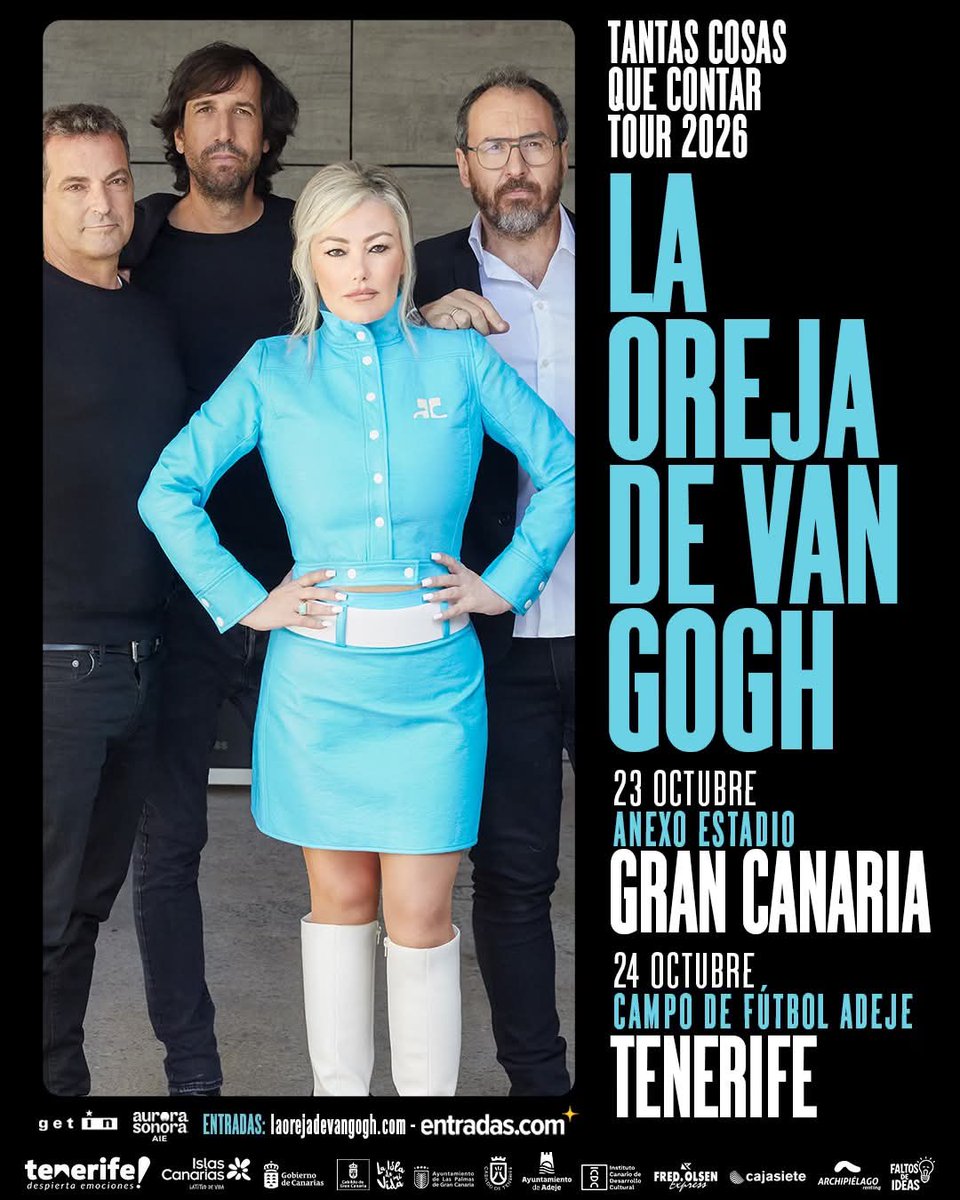 Boom!
Gran Canaria y Tenerife.
Entradas 🎟️ entradas.com
<a href="/laorejadevgogh/">La Oreja de Van Gogh</a>