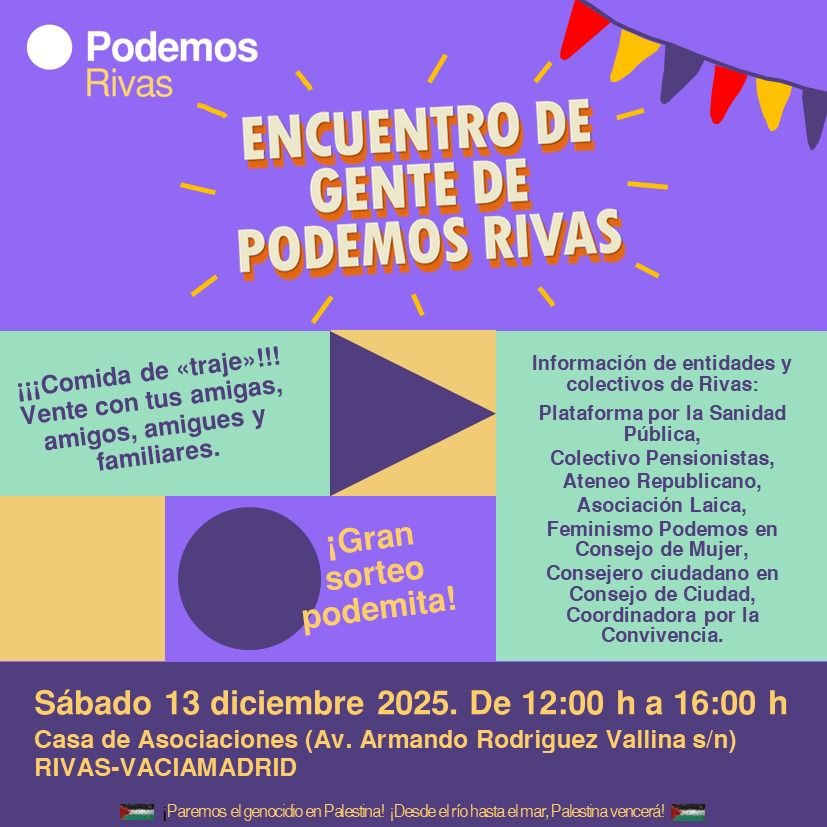 ¡¡Vente mañana, sábado, a compartir con nosotr@s un buen rato y a conocer información de distintos movimientos sociales de Rivas!!