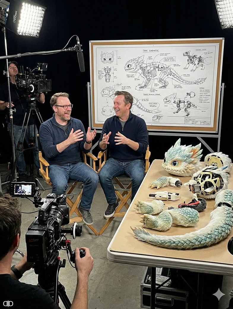 Cinematic Behind-the-Scenes VFX Artists Prompt — example 2