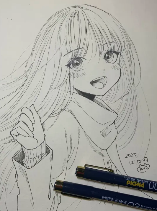 1日1絵 #アナログイラスト