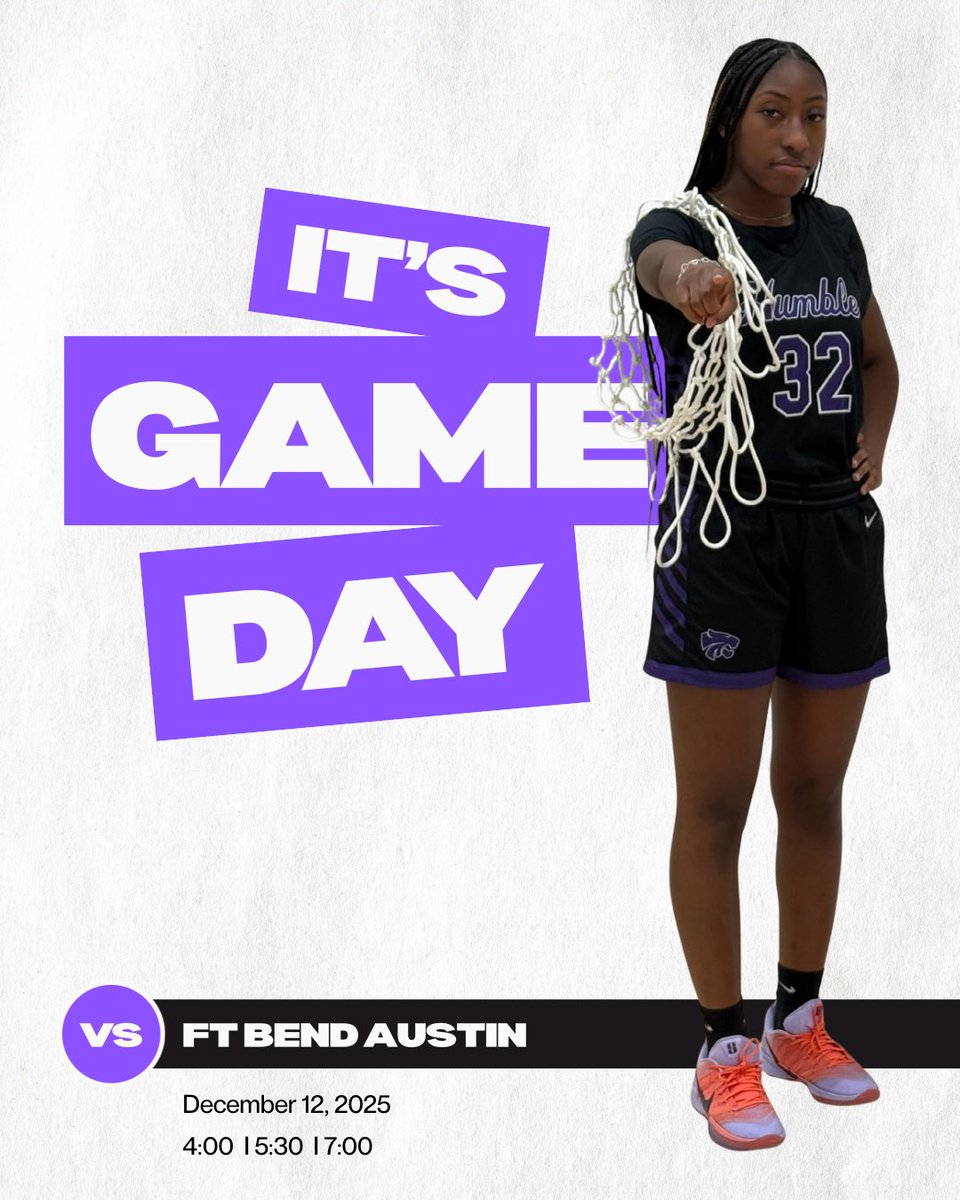 HumbleGBB's tweet photo. 🚨 Gameday 🚨
🗓️ December 12, 2025
⏰ 4:00 I 5:30 I 7:00
📍Austin High School
🆚 Ft. Bend Austin https://t.co/WQitSapWvO