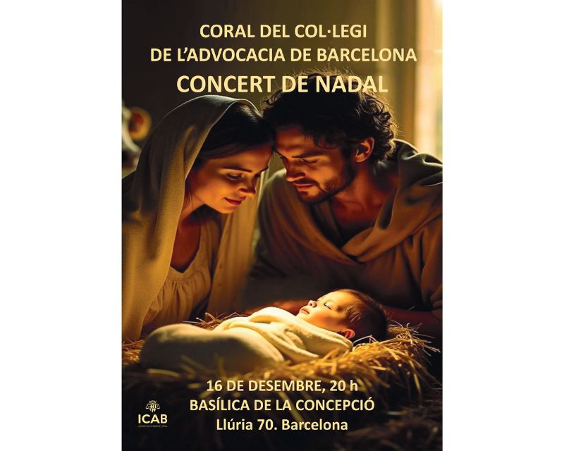 🎤 Concert de Nadal de la Coral de l'<a href="/ICABarcelona/">ICAB · Advocacia Barcelona</a> 2025

🗓️ 16 de desembre de 2025, a les 20 h
📍 Basílica de La Concepció

🎫 Taquilla inversa a benefici de l'Hospitalitat de la Mare de Déu de Lourdes.

icab.cat/ca/actualitat/…