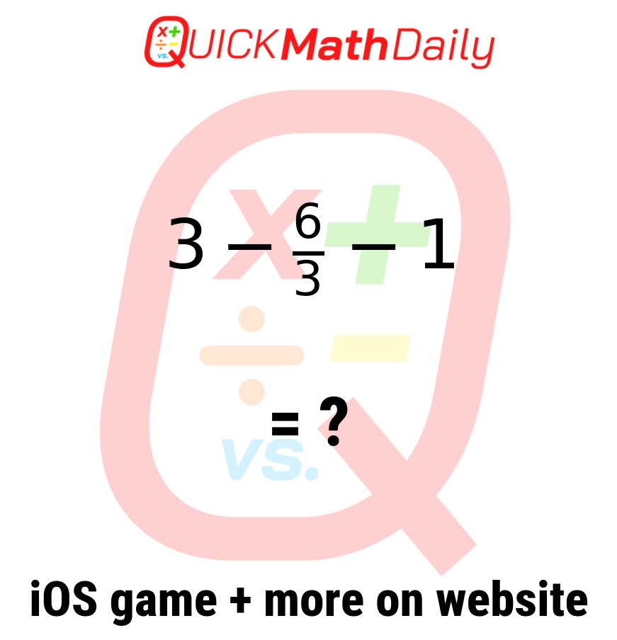 🚨Quick! 💨 Can You Solve⁉️⏱️

No Calculator ❎ 🧠 Comment Below‼️👇

See more on QuickMathDaily.com 👀 ✅