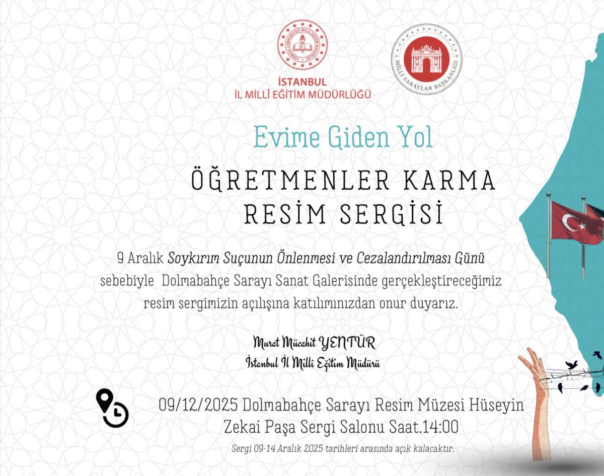 15 Aralığa kadar “Evime Giden Yol” sergimiz  #dolmabahçesarayı nda izleyicilerle buluşuyor…