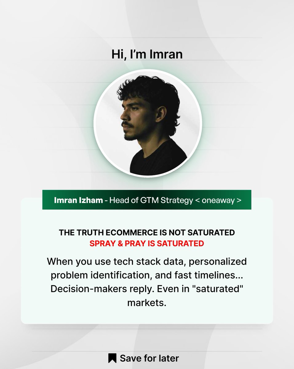 Imran_coldemail's tweet photo. 450 emails sent.

2 qualified leads replied.

One from a 7-figure DTC brand.

Another from a 7-figure Shopify store actively watching demo videos. https://t.co/pS3CDTxpLi