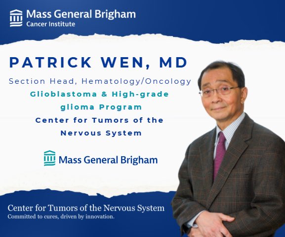 MGBCTNS's tweet photo. We are thrilled to share that Patrick Wen, MD has been named the Section Head of Hematology/Oncology for theGlioblastoma &amp; High-grade glioma Program within our Center for Tumors of the Nervous System (CTNS) in the Mass General Brigham Cancer Institute. 
 
#MGB #CTNS #GBM https://t.co/LxYEDuYaEM