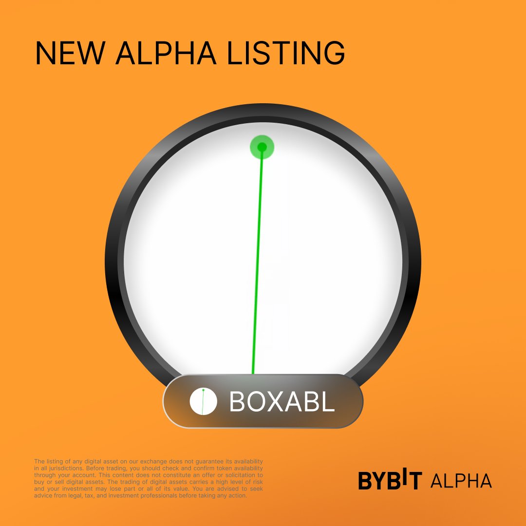 🚀 $BOXABL is now listed on Bybit Alpha! Trade #BOXABL with USDT, USDC,  SOL, or bbSOL. No wallet, no gas, just gains. Explore the next Alpha →  https://t.co/MeqwrAJWzY #Bybit #CryptoArk #Solana