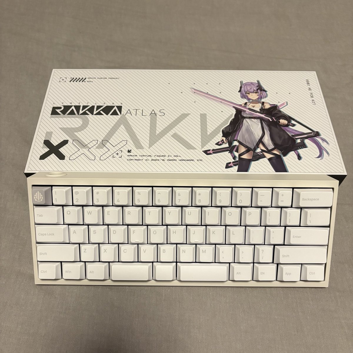 RAKKA Atlas Mobius Switches 3U+1U+3U 分割 Atlas RAKKA Keyboard