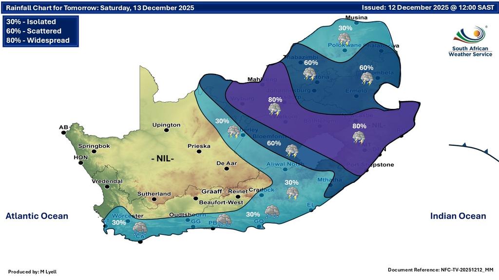 MpCoghsta's tweet photo. [ALERT] - The South African Weather Service (SAWS) continues to issue weather warning alerts to assist communities in dealing with the ongoing rains throughout the country. https://t.co/lTkykj3jIZ