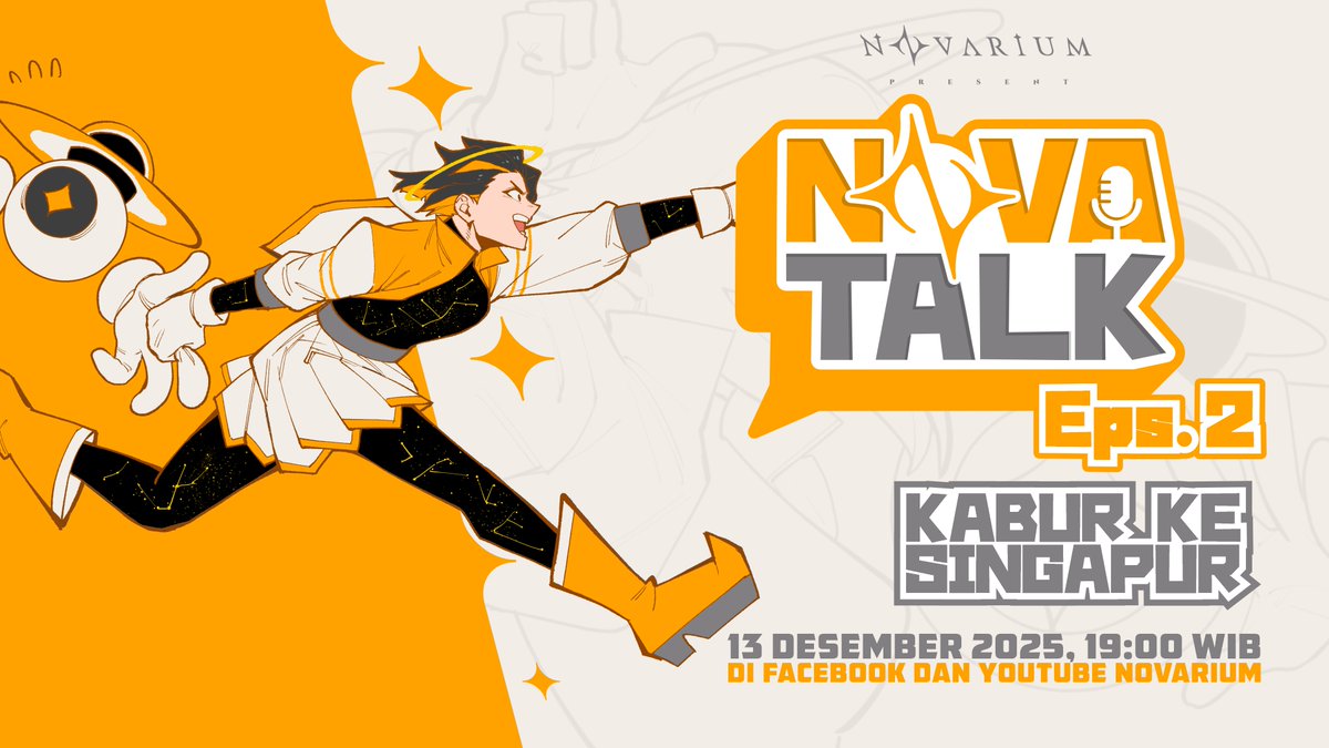 Mau tau cerita dan pengalaman seru Novarium di Comic Con Singapura kemarin?

Yuk bareng-bareng nonton NovaTalk episode 2
Sabtu, 13 Desember 2025, 19.00 WIB
Hanya di Facebook &amp; YouTube Novarium
#NovaTalk
