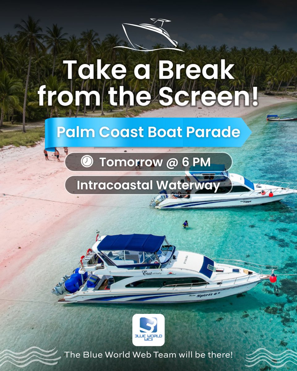 BlueWorldWeb's tweet image. 🎄 Logging off for the Boat Parade! 🚤 We hope to see you there! 👋

🗓 When: Tomorrow (Saturday), Dec 13th @ 6 PM  

Check out the full event details here: palmcoast.gov/events/home/de…

Happy Holidays, Palm Coast! 💙

#PalmCoastBoatParade #PalmCoastFL #LovePalmCoast #BlueWorldWeb
