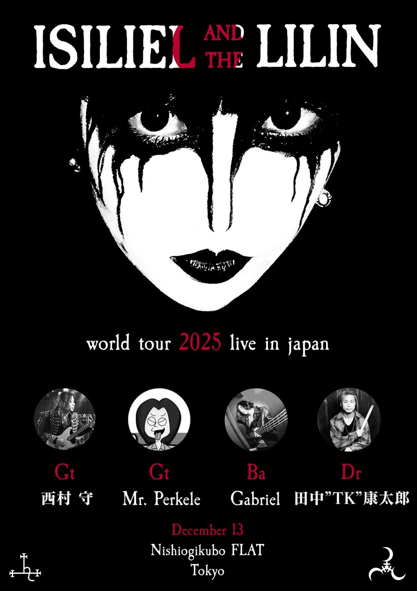 Isiliel_jp's tweet photo. ／

✨🌙Isiliel and the Lilin in 東京!!🇯🇵✨

＼

Isiliel 2025年 World Tour 
#MoonbowRebellion 東京編
いよいよ明日！💖

今回のThe Lilinは国内初4人体制🗡️🪽

12月13日(土)
西荻窪 FLAT
開演 19時

特典付き前売り券
https://t.co/hZrn2wMN08

会場払い予約
https://t.co/llLTEAlP1b https://t.co/b9vaNcxS1p