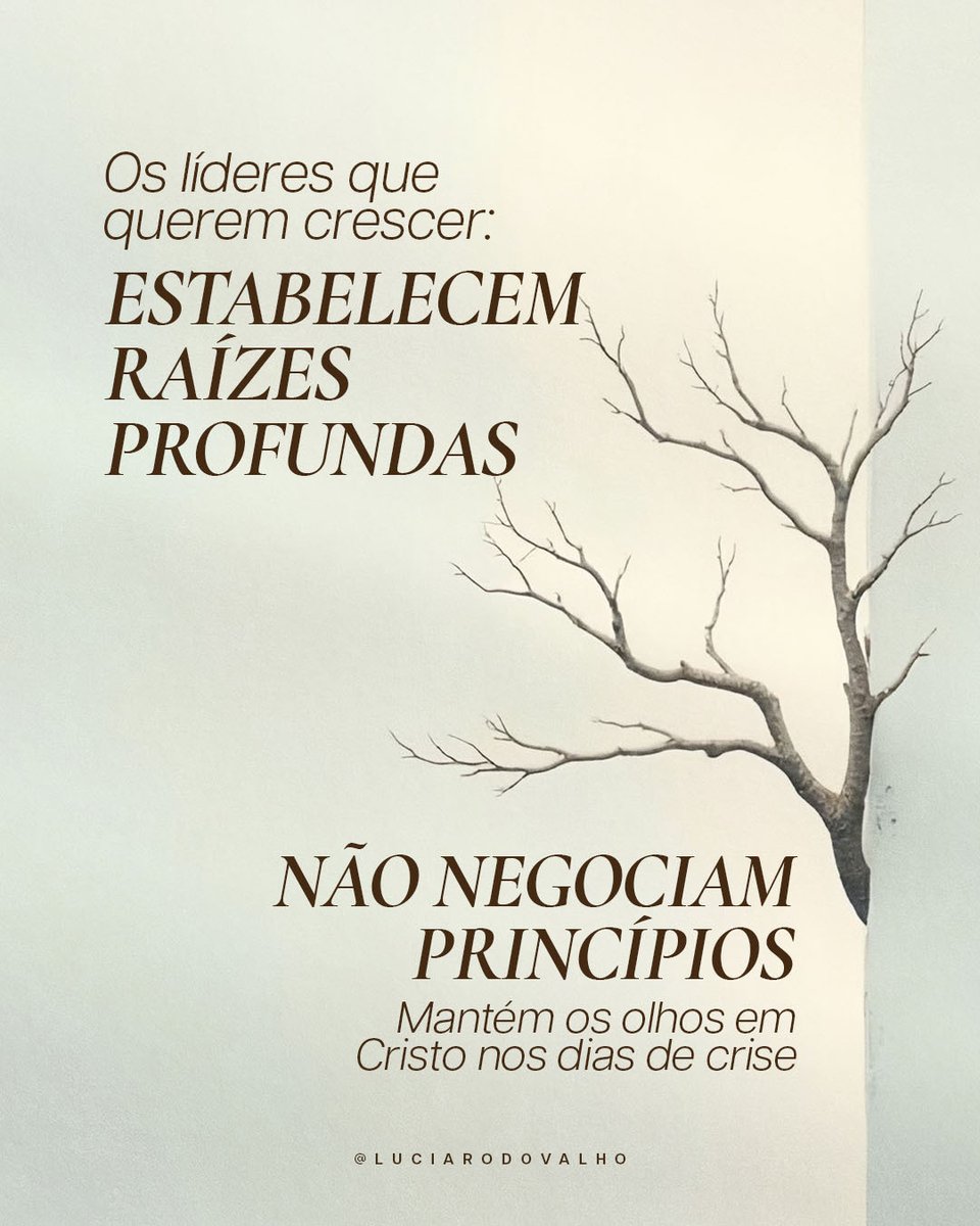 Crescer em liderança não é sobre visibilidade, é sobre constância. Que sejamos líderes com raízes fortes, fé inabalável e um coração totalmente firmado em Deus!