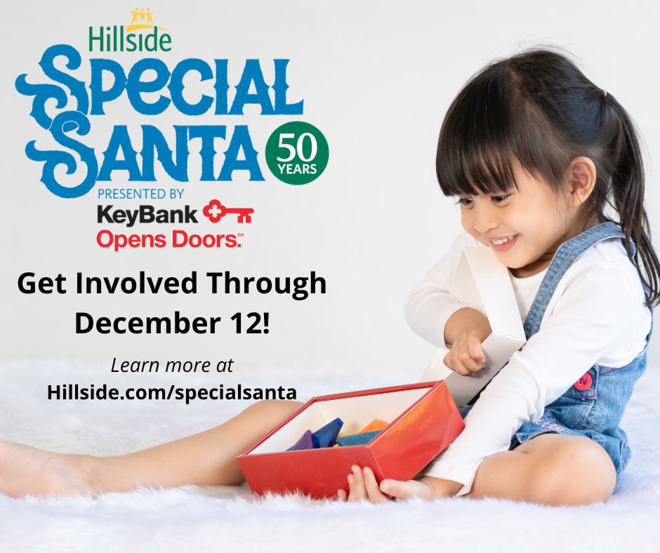 Our Special Santa program needs your help and today is the last day to make the holidays brighter for the children served by Hillside. Visit hillside.com/special-santa today to make an online donation or find a list of community donation sites near you. Thank you for your support!