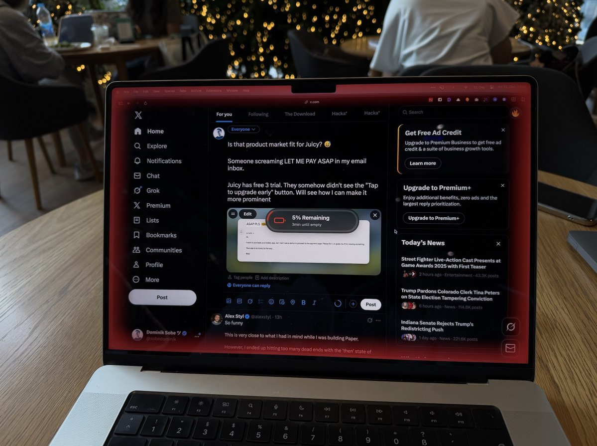 Mientras escribía este post mi batería estaba a punto de morir pero gracias a Juicy supe que tenía que publicarlo rápida