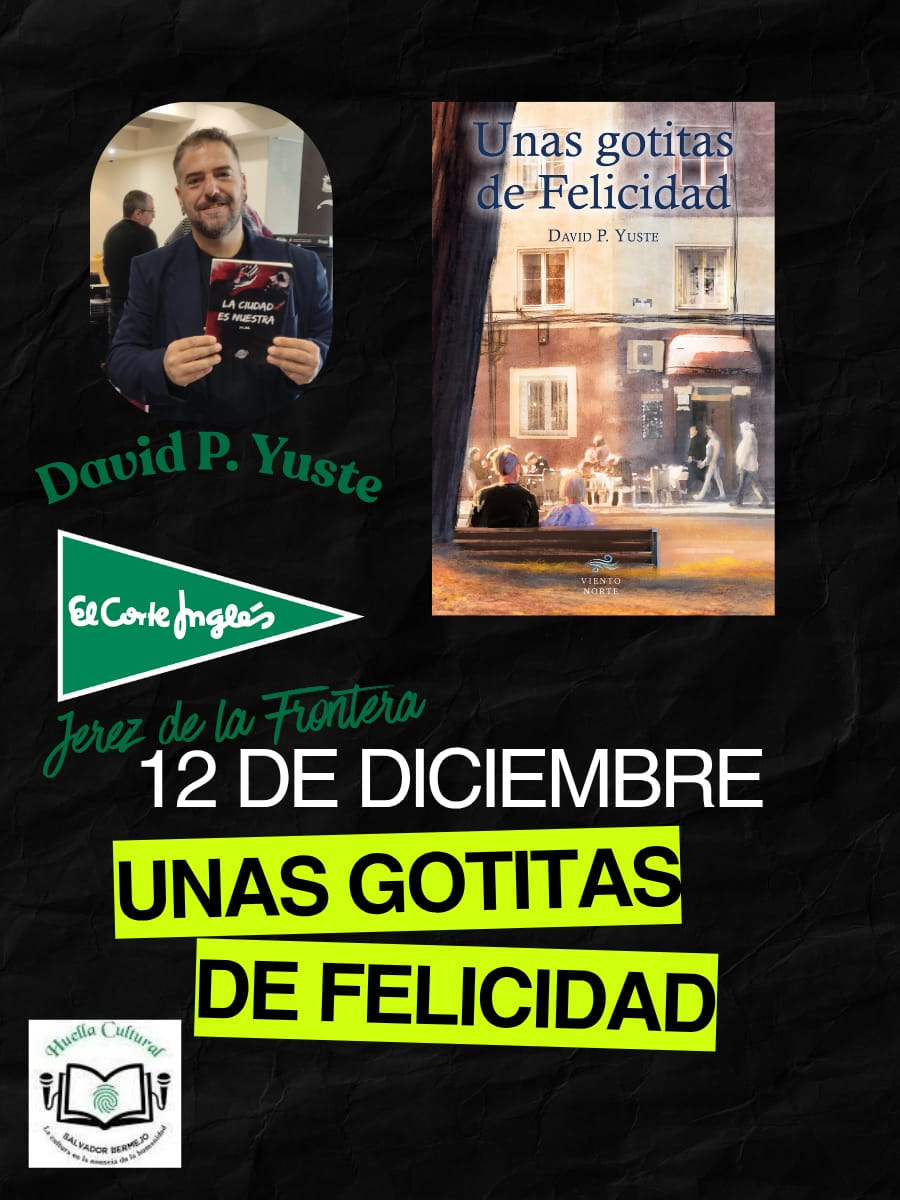 Os recordamos que hoy tenemos a <a href="/David_P_Yuste/">David P. Yuste</a> firmando ejemplares de Unas gotitas de Felicidad en <a href="/elcorteingles/">El Corte Inglés</a> de Jerez de la Frontera. ¿Qué mejor oportunidad de llevaros esta maravilla dedicada y firmada por su autor? 🥰
